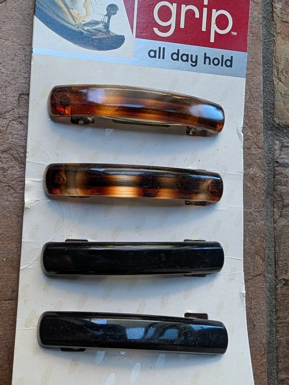 bundle of SCUNCI barrettes brown black